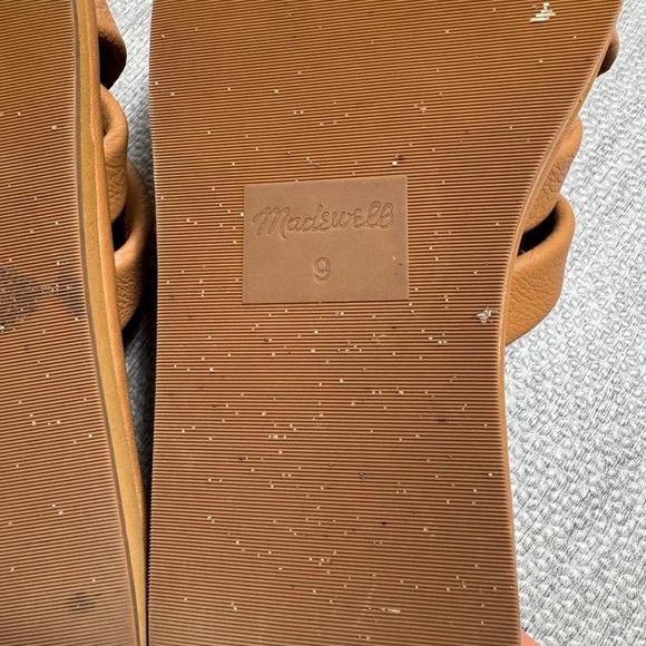 Madewell Leather Criss Cross Slide Sandals Women's 8.5 Color Tan - Picture 5 of 8